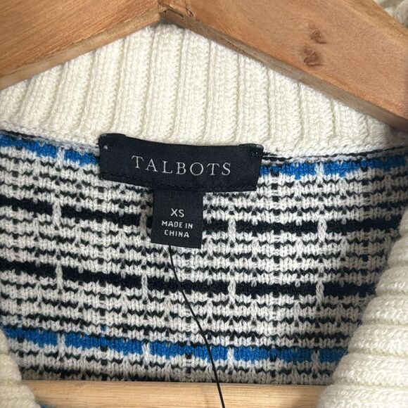 Talbots tweed Mademoiselle plaid coatigan Size XS pearl buttons old money - Picture 6 of 11